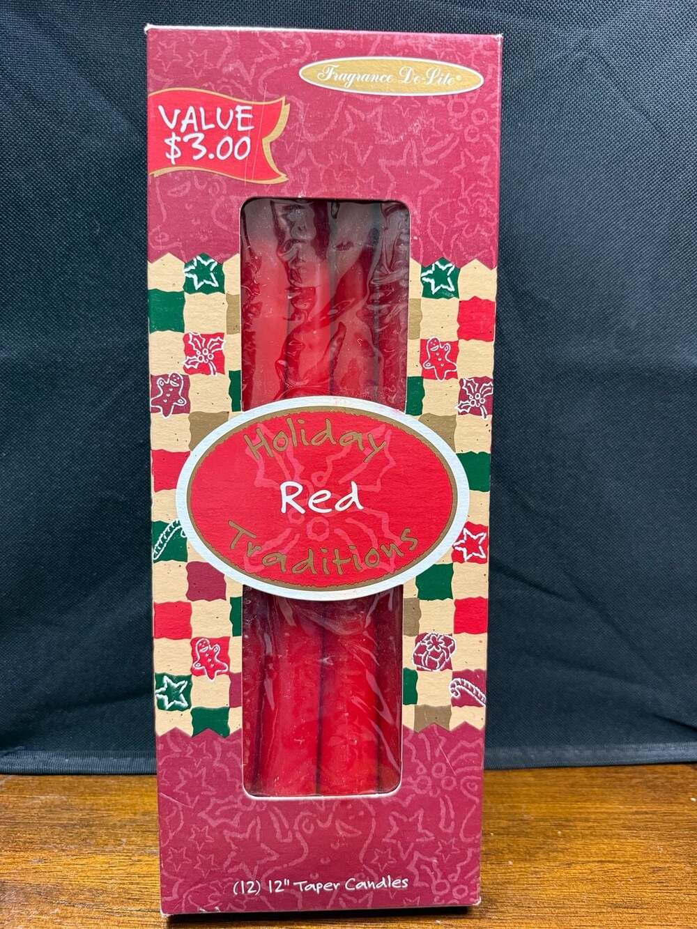 Candle-lite Holiday Traditions 12" Taper Candles Holiday Red Set of 12